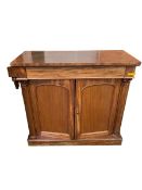 A mahogany and glazed book cabinet, with cupboard to base, 104cm W x 39cm D x 201cm H; AND two
