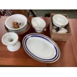 A collection of 20th century ceramics to include coalport style meat plates.