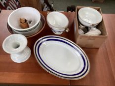 A collection of 20th century ceramics to include coalport style meat plates.