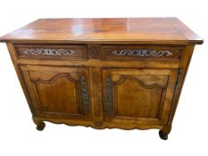 A Spanish oak chest from IJL Brown on the Kings Road; 132L x 64CM dcm X 98CMh