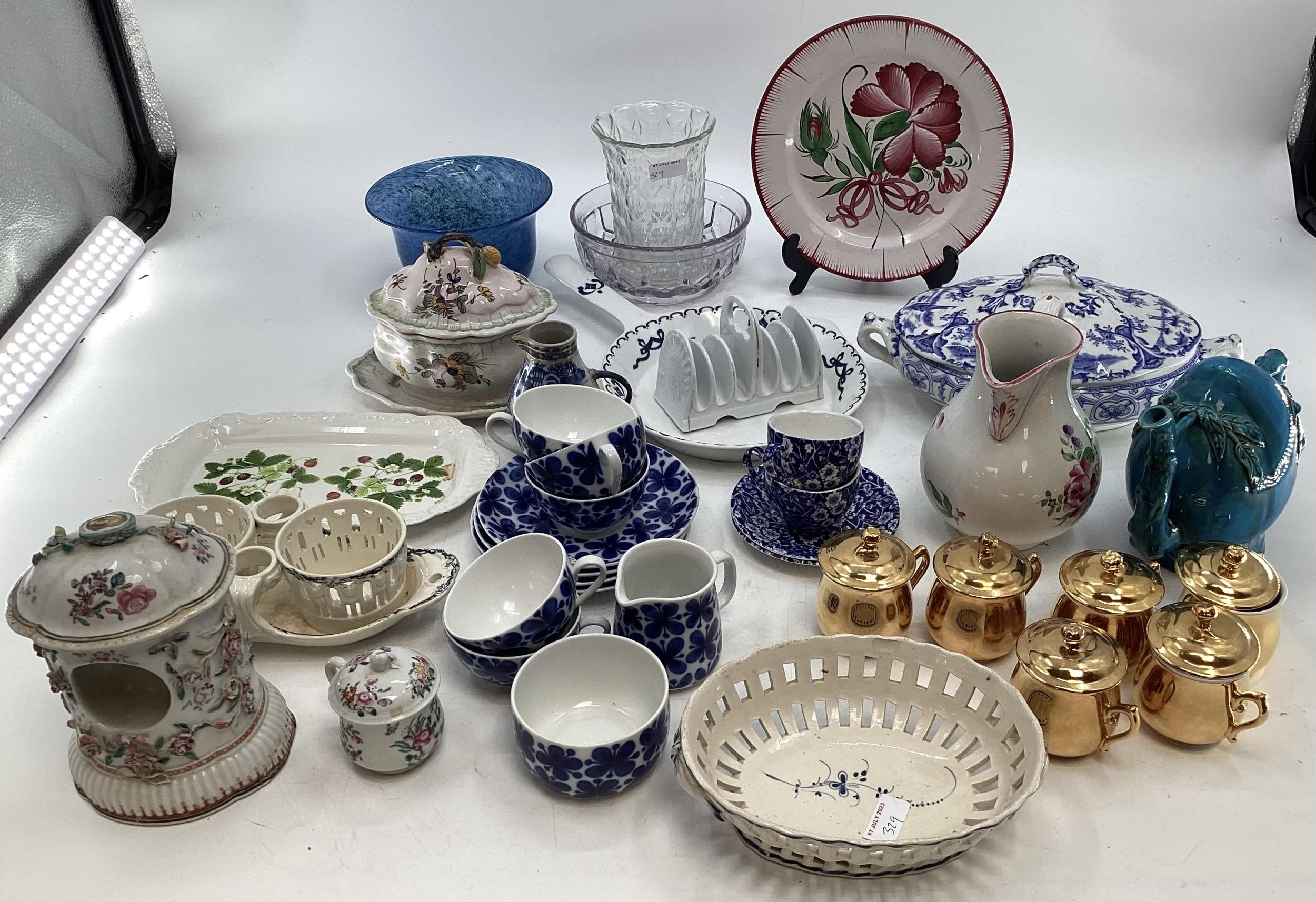 A collection of mixed ceramics