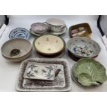 A collection of earthen ware and ceramic items