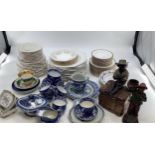 A collection of mixed ceramics to include Mintons Royal Worcester etc,