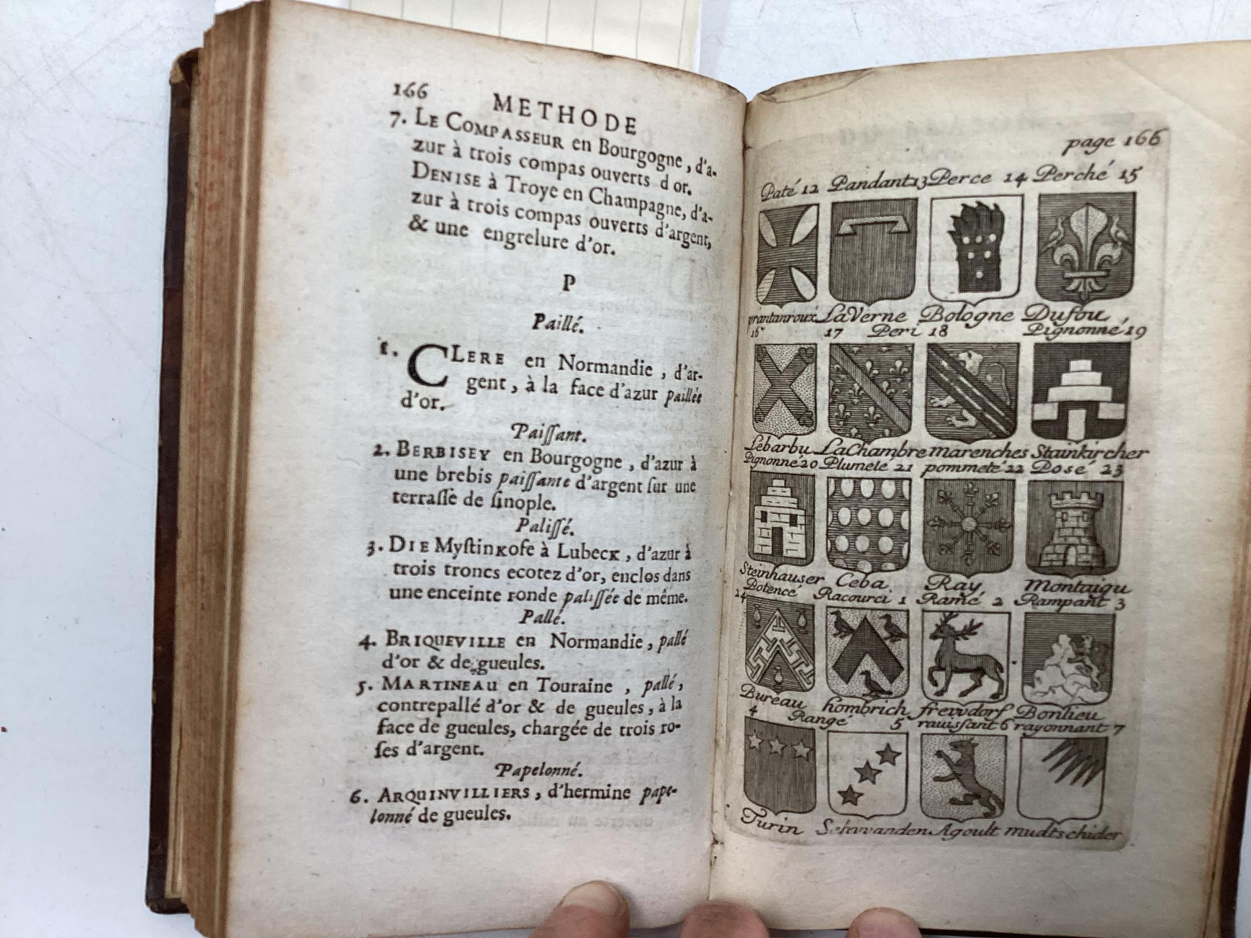 A collection of books, French, German language to include Methode du Blason pub 1626, Theatre de - Image 4 of 14