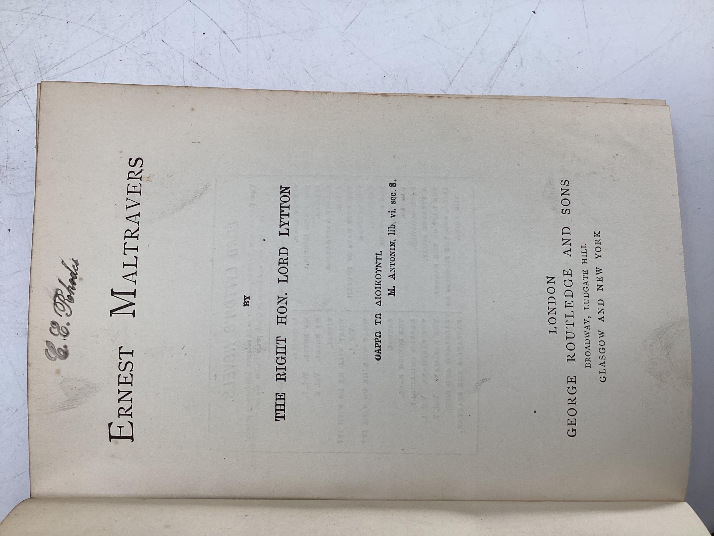 The works of HG Wells in 10 volumes and 4 volumes of Lytton's novels. - Image 9 of 9