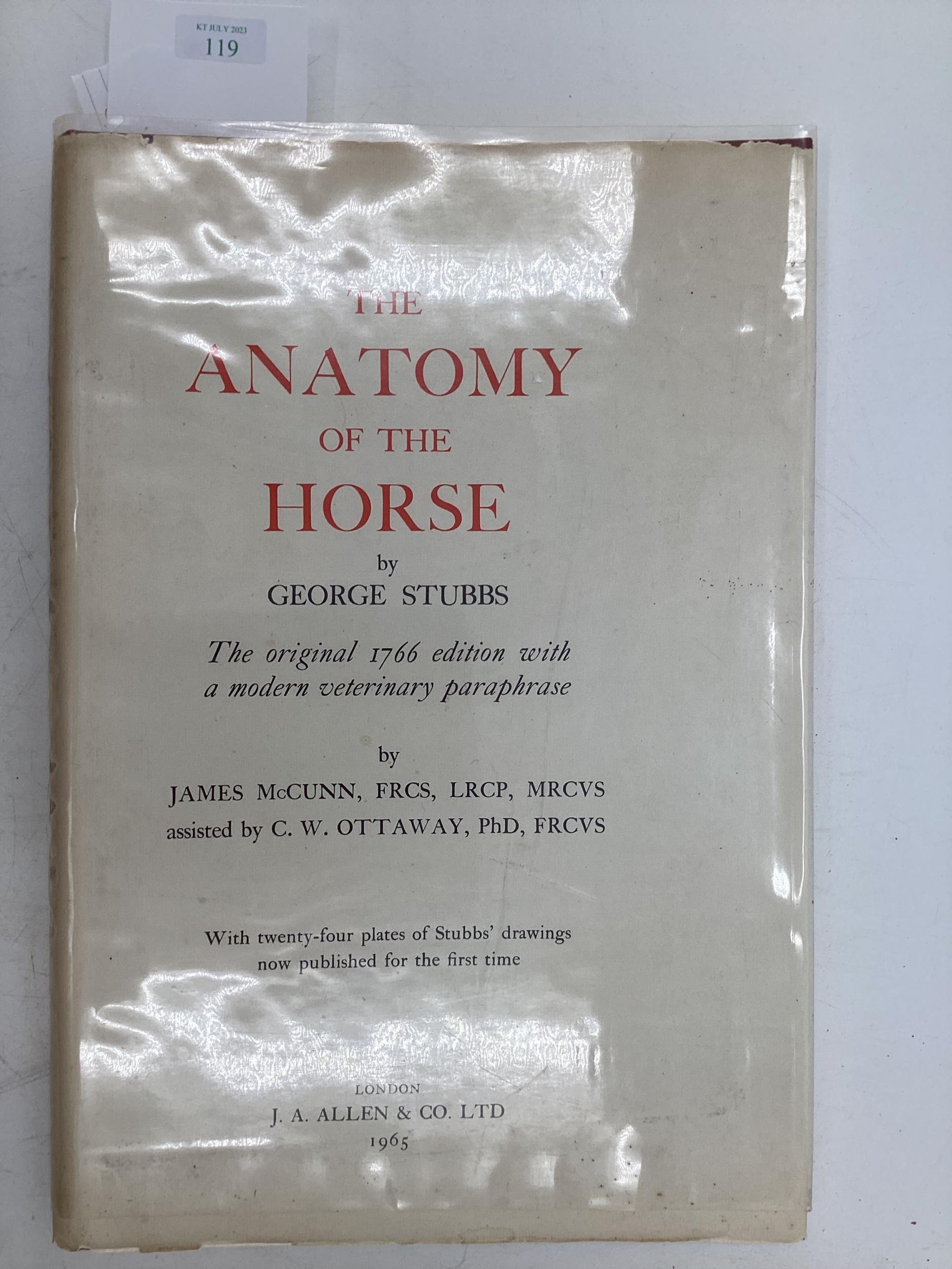 The Anatomy of the Horse by Stubbs J.Allen and Co 1965 and one other.
