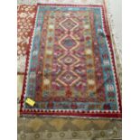 RUG: modern kilim, all over multi stylized pattern in multi colours, 205cm L x 135cmW