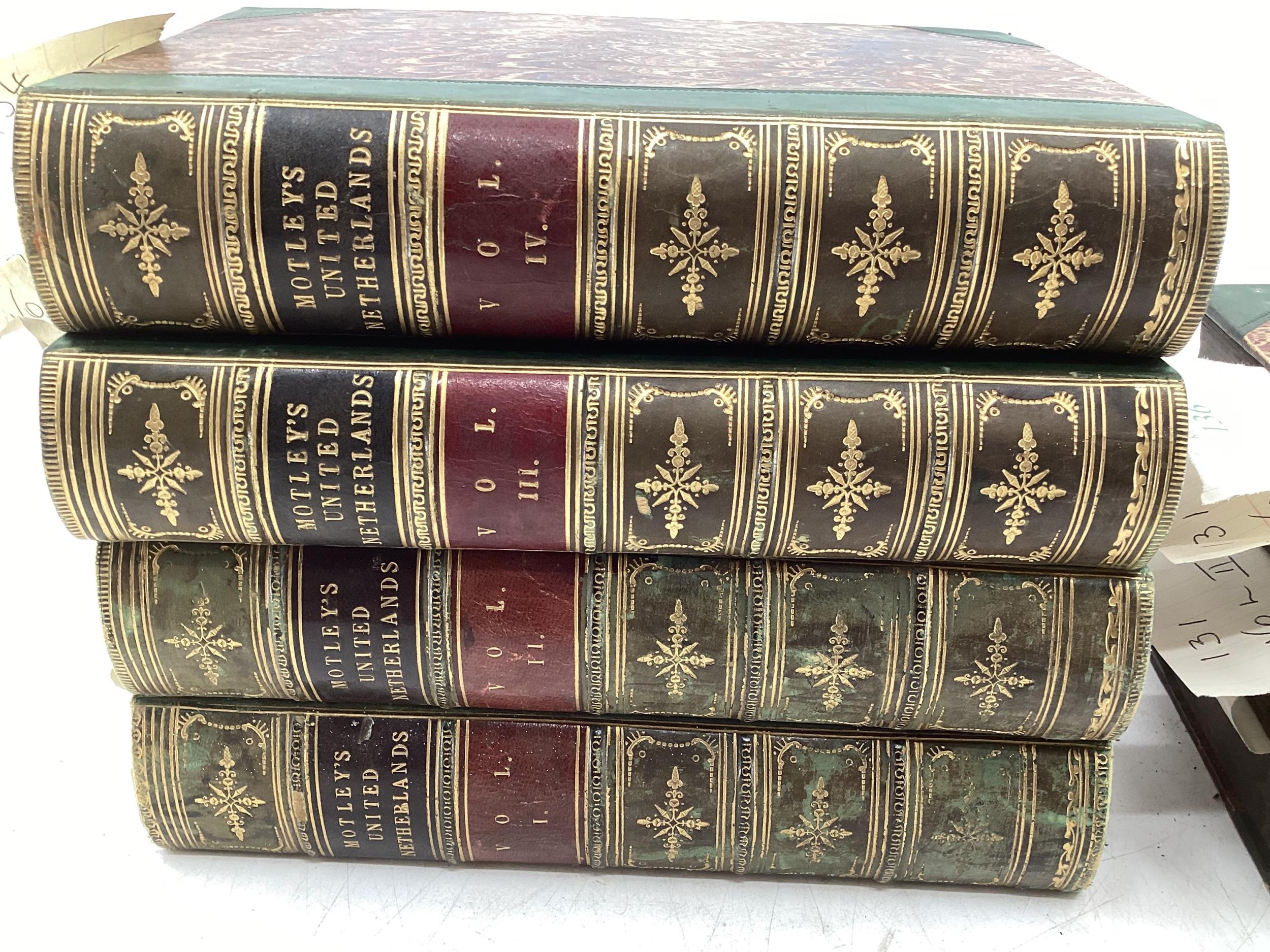 Books, Motley's United Netherlands, pub John Murray London 1860 in 4 Volumes together with Motley' - Image 2 of 3