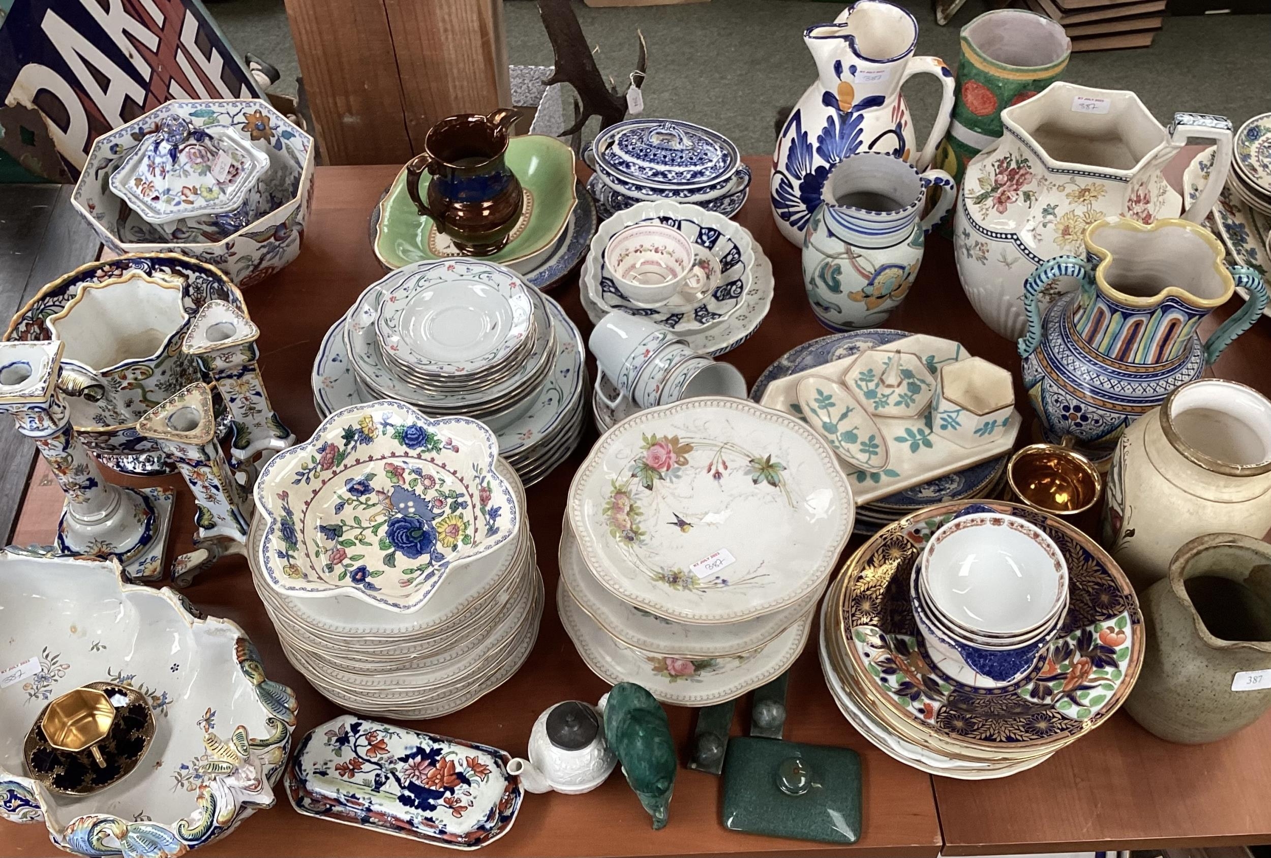 A collection of 19th/20th century ceramics items ,