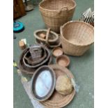 Quantity of various basketwares, all as found