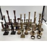 A mixed collection of candlesticks