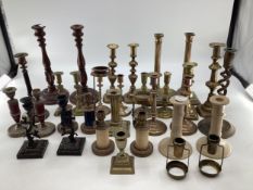 A mixed collection of candlesticks