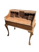 Fitted desk, and another, Unstained Mahogany pieces, from a deceased estate, a gentleman who was