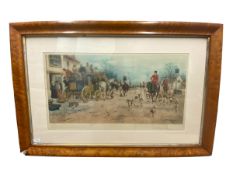 After George Wright, A Hunting Morning, coloured enraving, E W Savory Ltd, in Maple glazed frame,