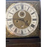 A mahogany cased LATE 18TH EARLY C19th, long case clock, 8 day movement, silver chapter ring,