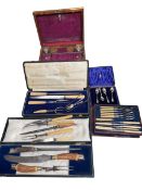 A collection of silver plated flatware to include kings pattern part service, boxed sets etc.