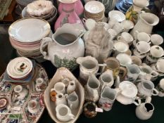Large collection of C20th ceramics to include a Duchess bone china gilt tea set, a Parian wear