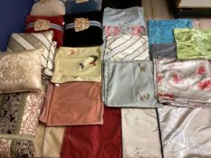 A quantity of ex De Gournay display cushion covers, including stuffed cushions - see images,