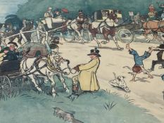 Two Cecil Aldin, Blue Market Races, signed in pencil lower left on both, 42cm H x 64cm W, in gilt