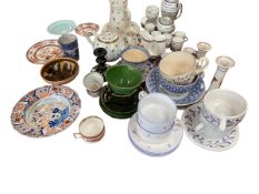 Quantity of china to include Wedgwood Coffee, Emma Bridgwater, Masons, Imari, large coffee cups ets