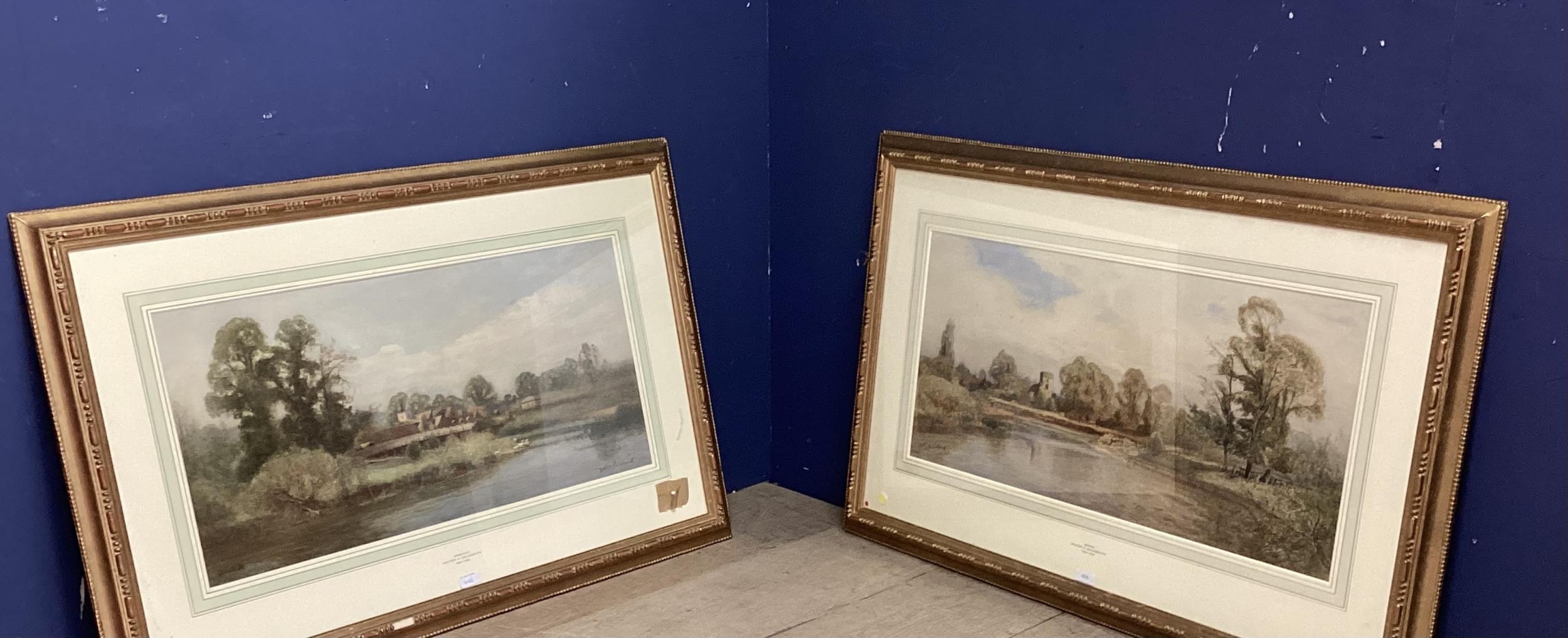 WALTER GOLDSMITH, 1860-1930, Pair Watercolours, of Streatley, and Goring, both signed lower left, in