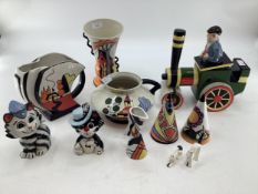 A collection of Lorna Bailey ceramic items