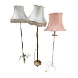 Three various standard lamps, all as found
