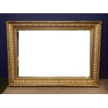 A large gilt framed mirror, overall 172cmW x 123cmH