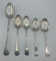 A collection of sterling silver flatware Various dates and makers. 317g