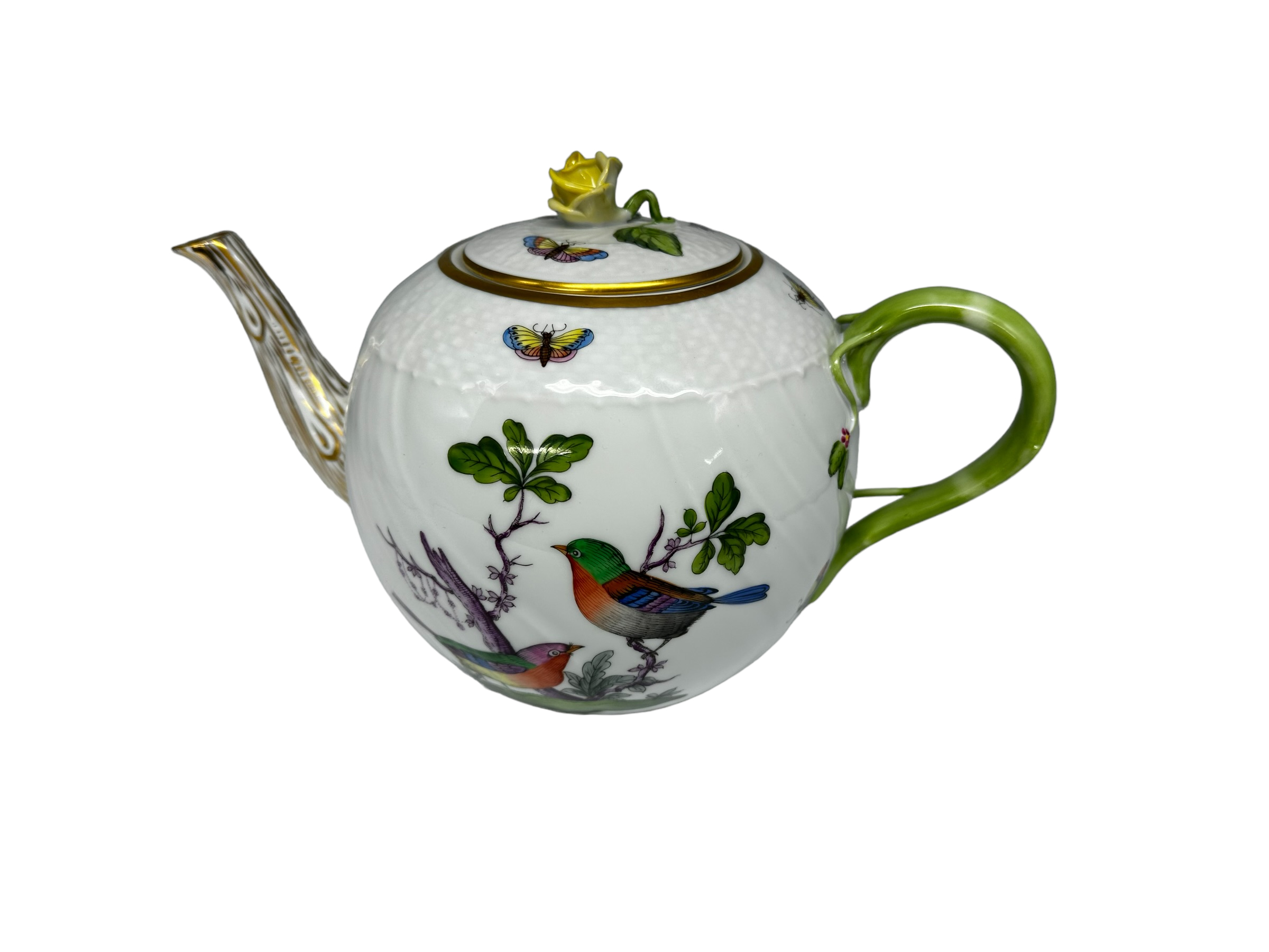 A Herend hand painted porcelain teapot.