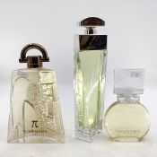 Three shop display perfume Factice bottles Vanderbilt, Givenchy, Ferragamo Largest 42cm