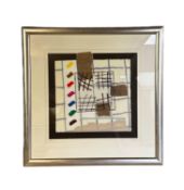 Modern abstract print, 56cm x 57cm , signed in pencil lower right, Sandra Blow, and numbered 6/130,