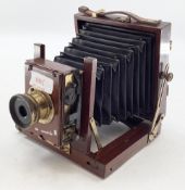 A mahogany concertina camera with BCC acromat lense
