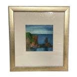 ANNIE GUNNINS, 1999, Bartham Long stone, 22cm x 23.5cm , framed and glazed, label verso