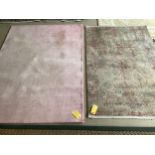 Two modern rugs, pink by Laura Ashley (some wear), 140 x 200cm; and cream ground rug labelled