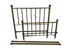 Edwardian heavy brass double bed frame (4'6'') 137cm