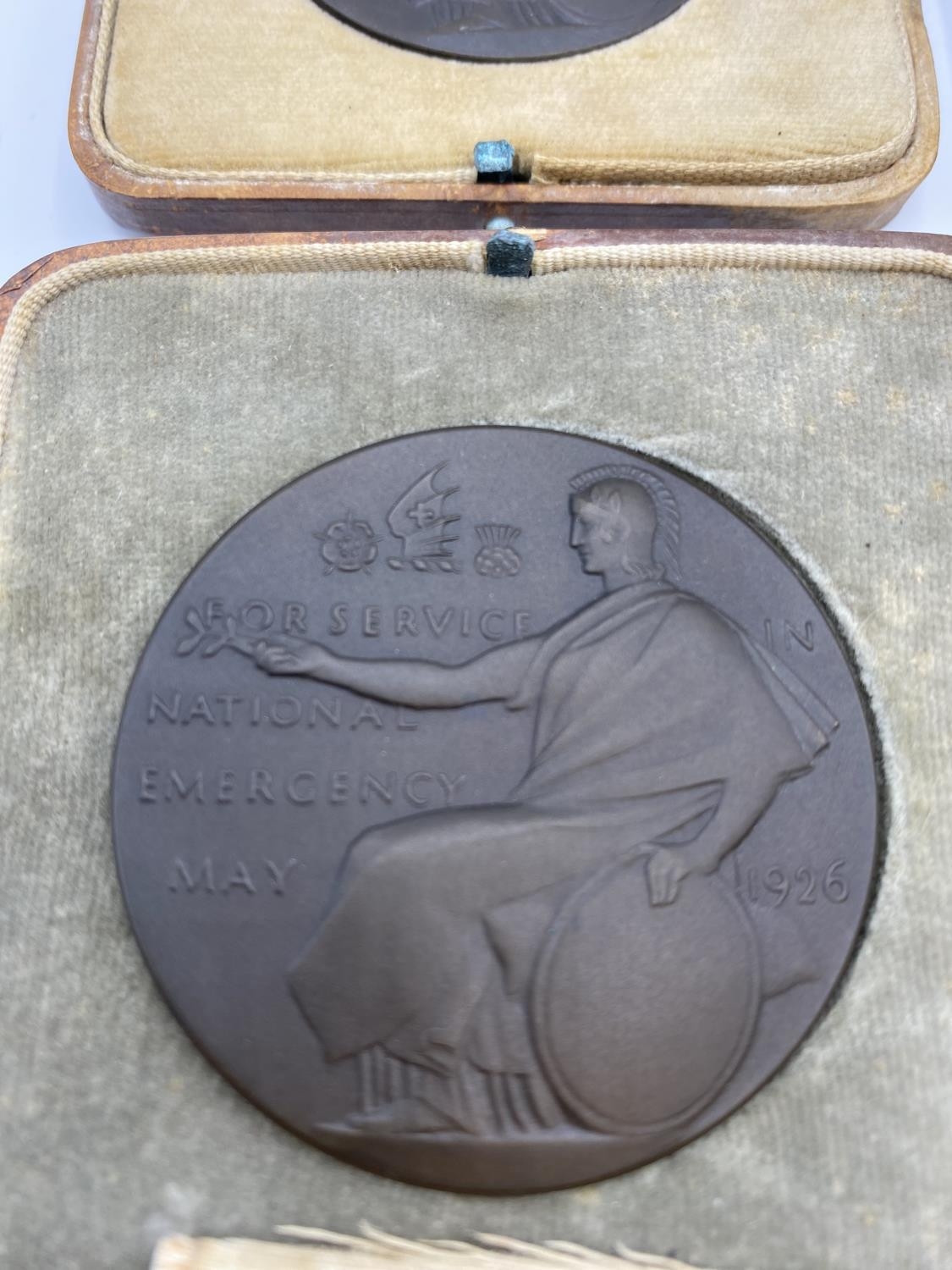Two bronze medallions 'for service in national emergency' May 1926 London, Midland, Scottish, - Image 2 of 10