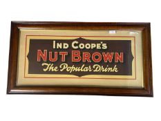 An IND COOPES (Burton Ales) "Nut Brown" framed and glazed advertising print poster, 34cm x 70cm