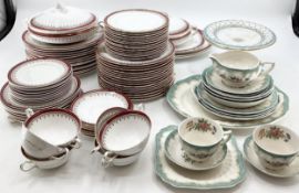 An Aynsley Durham part dinner service, (some wear to the gilding); and a part set Royal Doulton