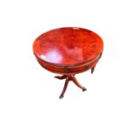 Four pieces of furniture: coffee table 100 cm L x 50 cm W x 40 cm H, drop leaf table 68 cm W with