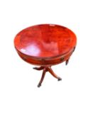 Four pieces of furniture: coffee table 100 cm L x 50 cm W x 40 cm H, drop leaf table 68 cm W with