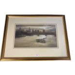 Roy Hammond, British XX, Thames at Blackfriars, watercolour on paper, signed lower left in a gilt