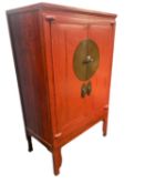 Antique Red Wedding Cabinet (Elmwood Doors & Pinewood) purchased by vendor from Zitan Oriental