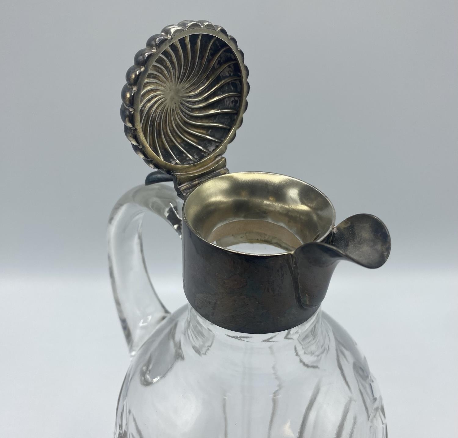 A sterling silver topped claret jug by Sampson Morden & Co. London 1886 24cm H - Image 3 of 3