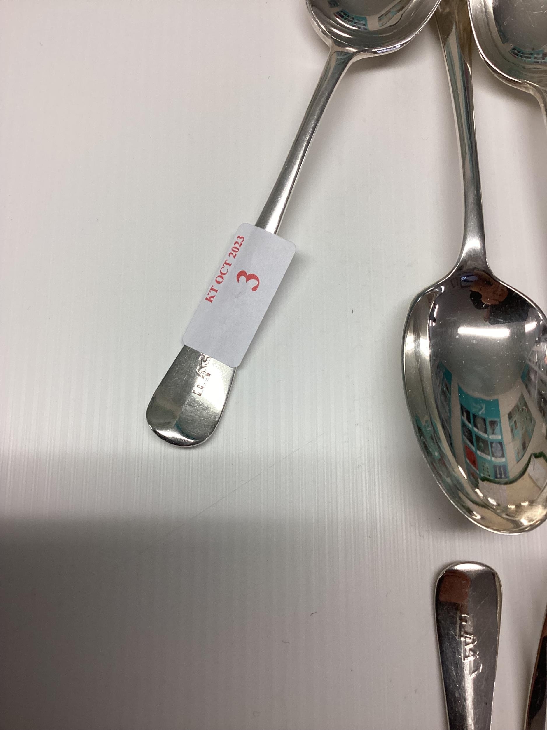 A Sterling silver flatware service (110 pieces), approx 192ozt, initials FBD - Image 8 of 9