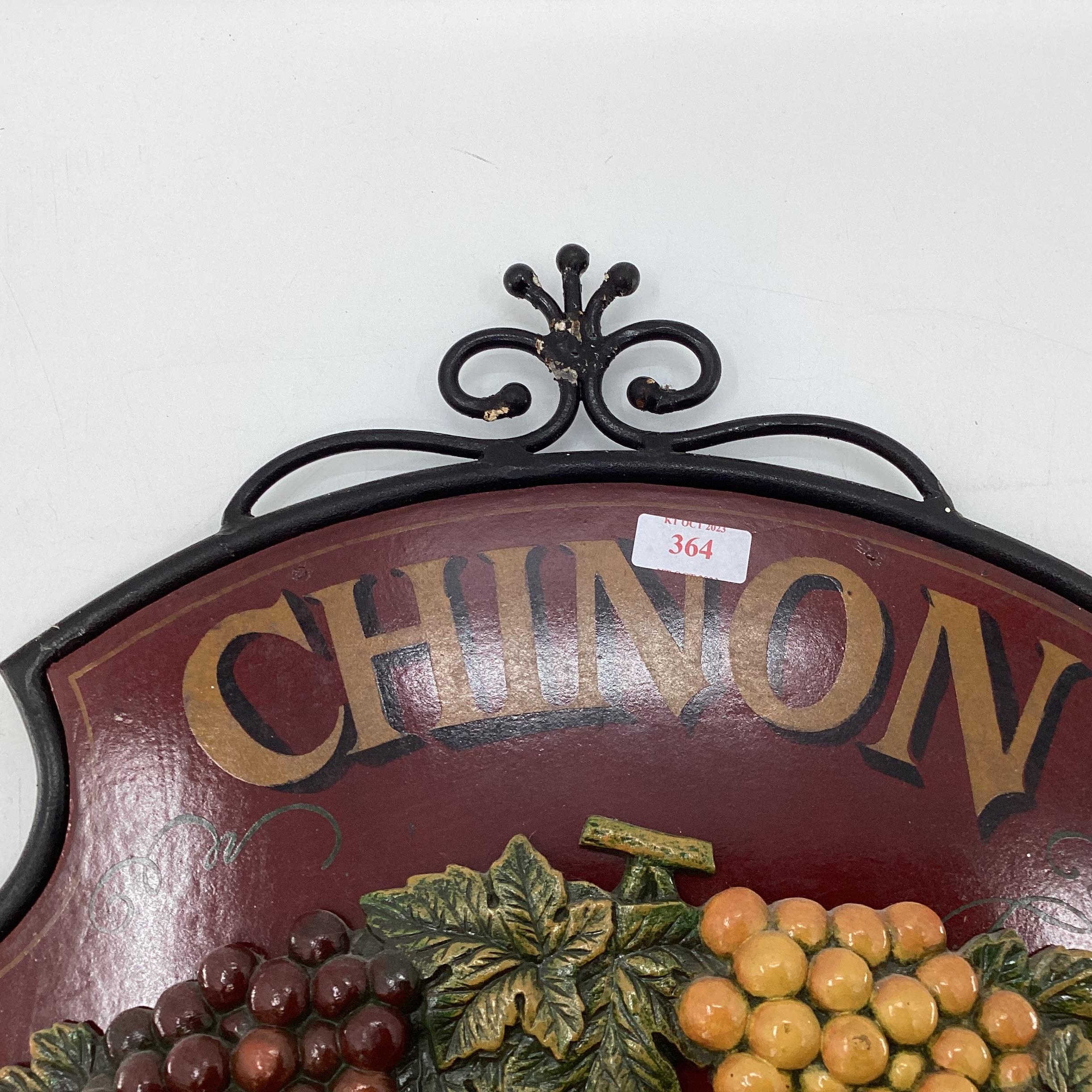 A Chinon Touraine and metal wall clock by Densbury of London 77cm - Image 3 of 7