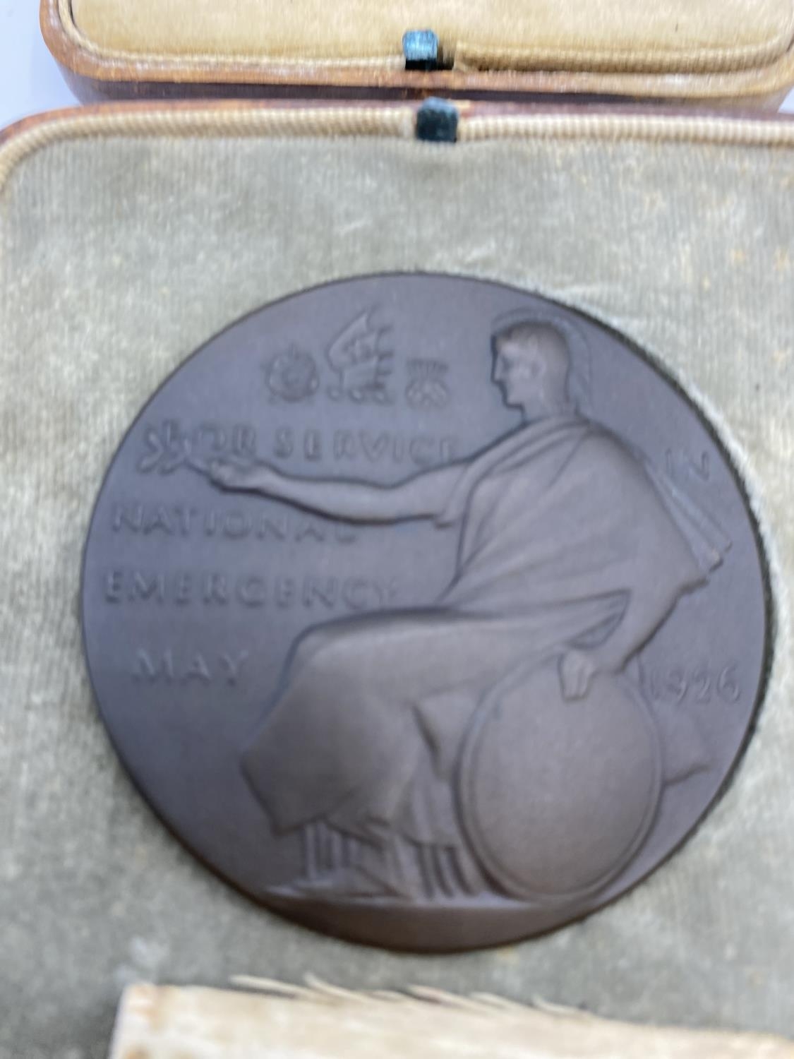 Two bronze medallions 'for service in national emergency' May 1926 London, Midland, Scottish, - Image 3 of 10