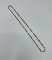 A 9ct gold flat link necklace. 5.7g