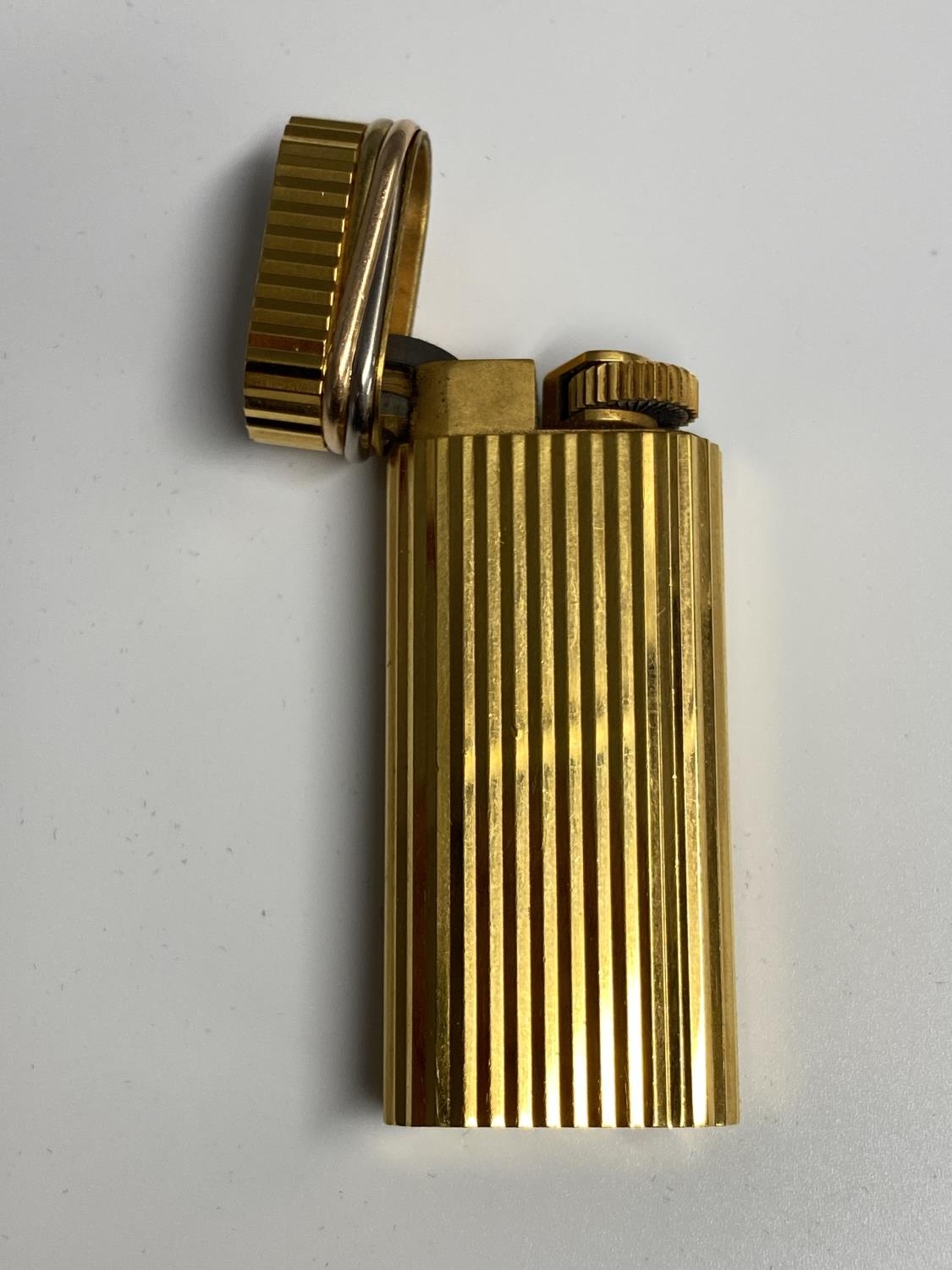 A Cartier Gold plated lighter in red tooled Cartier Box - Image 2 of 8