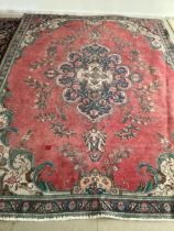 red ground rug